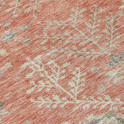 LOOMLAN Rugs Doris Orange Washable Indoor-Outdoor Rug