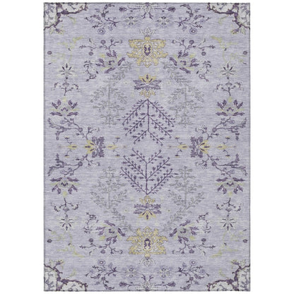 LOOMLAN Rugs Doris Purple Washable Indoor-Outdoor Rug