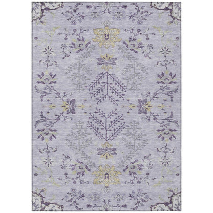 LOOMLAN Rugs Doris Purple Washable Indoor-Outdoor Rug