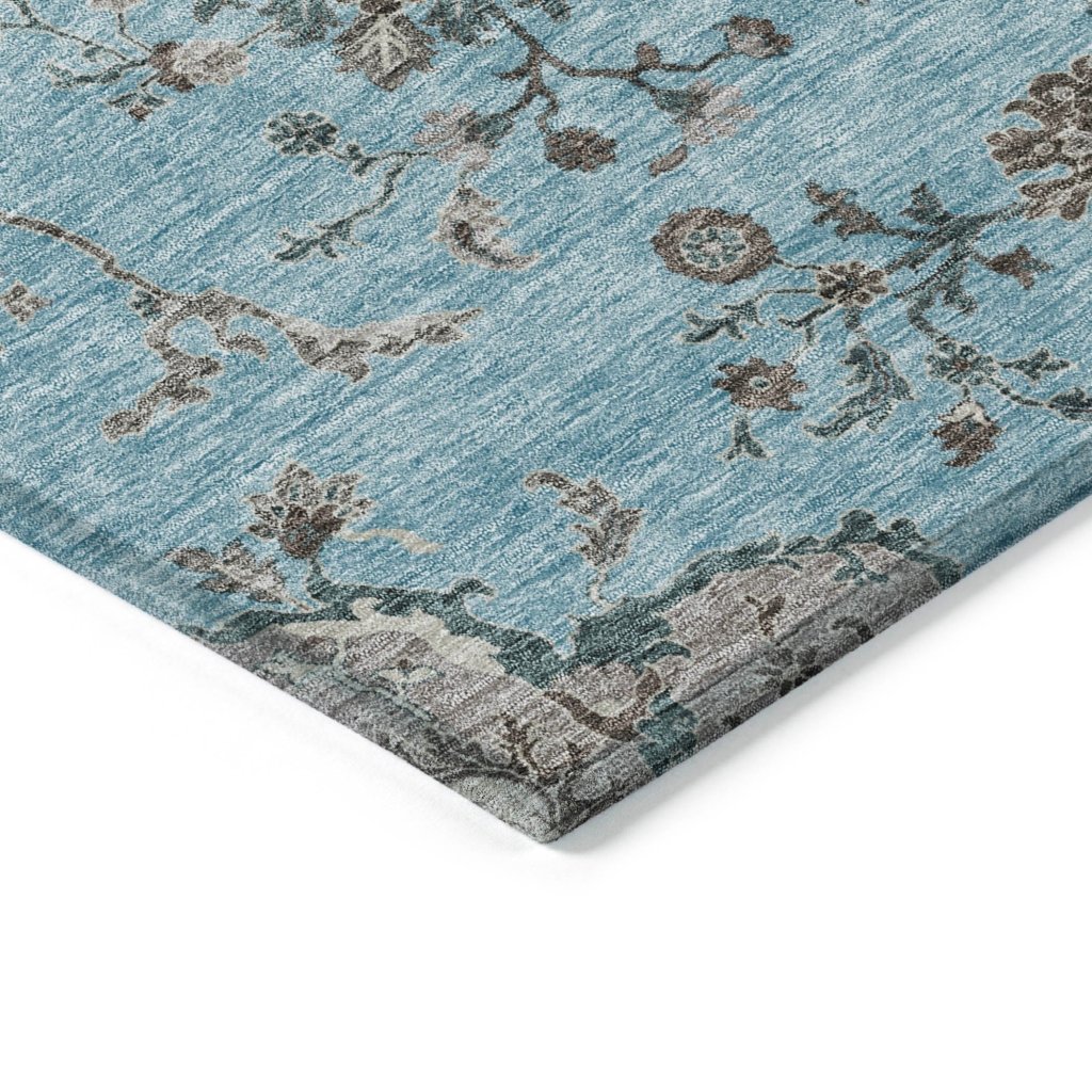 LOOMLAN Rugs Doris Sky Washable Indoor-Outdoor Rug