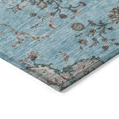 LOOMLAN Rugs Doris Sky Washable Indoor-Outdoor Rug