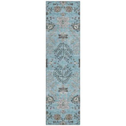 LOOMLAN Rugs Doris Sky Washable Indoor-Outdoor Rug