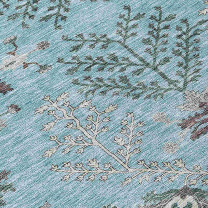 LOOMLAN Rugs Doris Sky Washable Indoor-Outdoor Rug