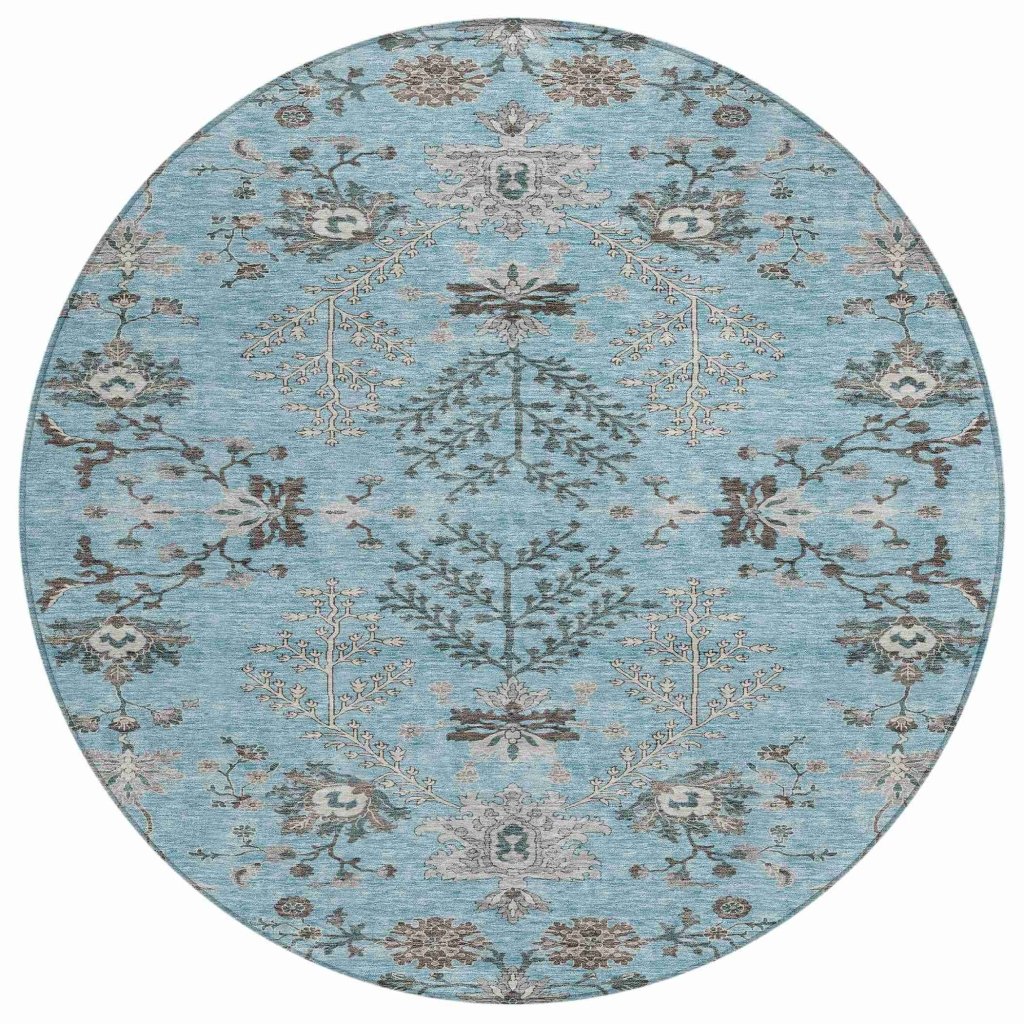 LOOMLAN Rugs Doris Sky Washable Indoor-Outdoor Rug
