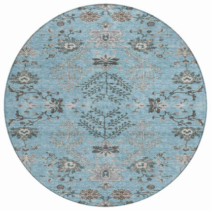 LOOMLAN Rugs Doris Sky Washable Indoor-Outdoor Rug
