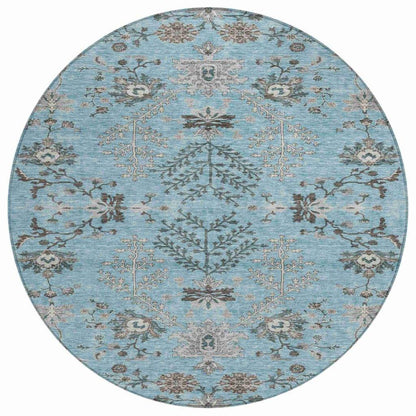 LOOMLAN Rugs Doris Sky Washable Indoor-Outdoor Rug