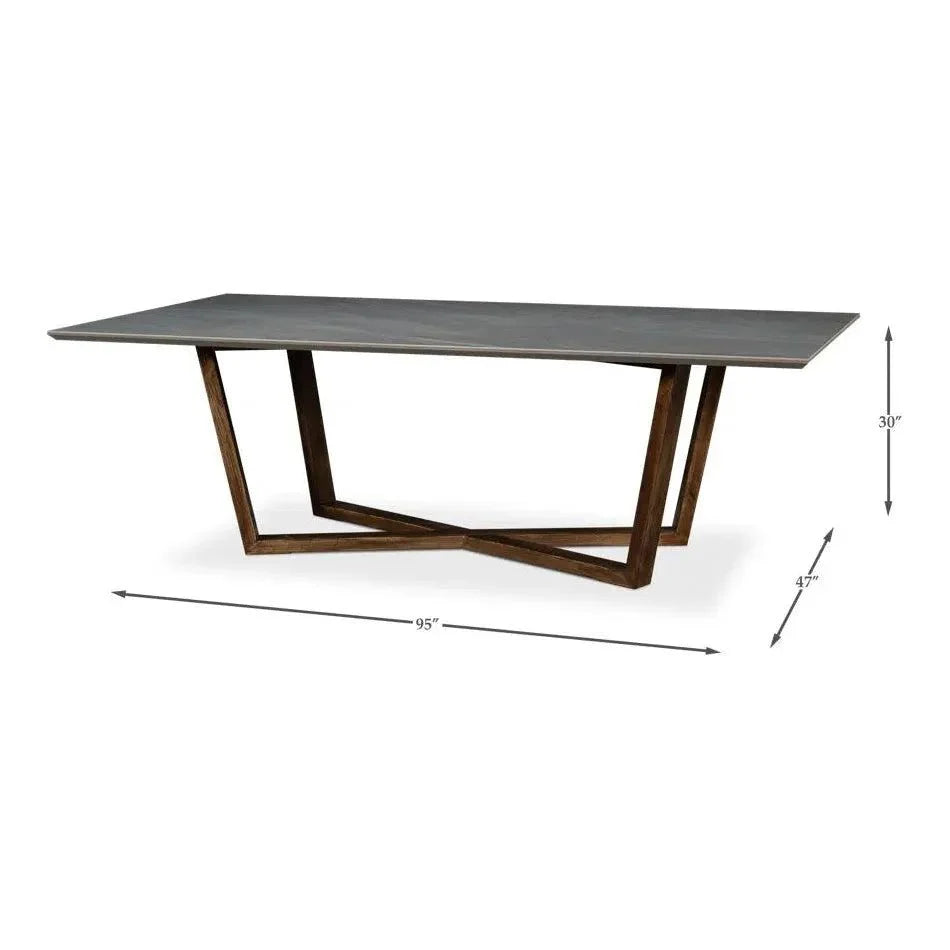 Sarreid Double Pedestal Dining Table for 8