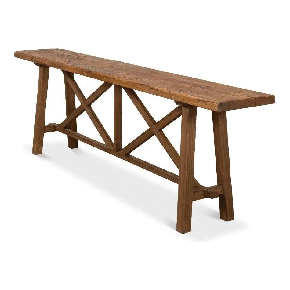 Double X Base Console Sofa Table - LOOMLAN - Sarreid - Console Tables