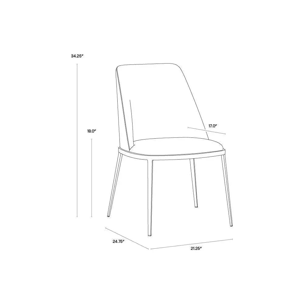 SUNPAN Dover Leather Luxurious Dining Chair 2PC