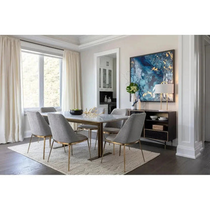SUNPAN Dover Leather Luxurious Dining Chair 2PC