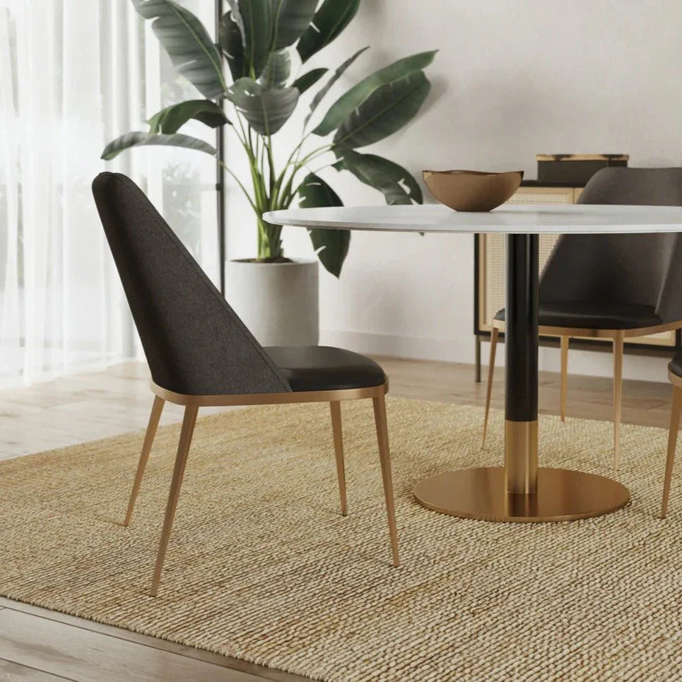 SUNPAN Dover Leather Luxurious Dining Chair 2PC
