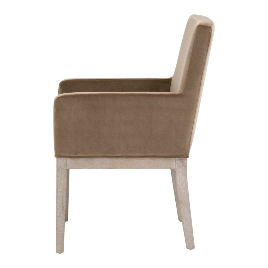 Essentials For Living Drake Cotton Brown Arm Chair