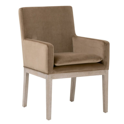 Essentials For Living Drake Cotton Brown Arm Chair