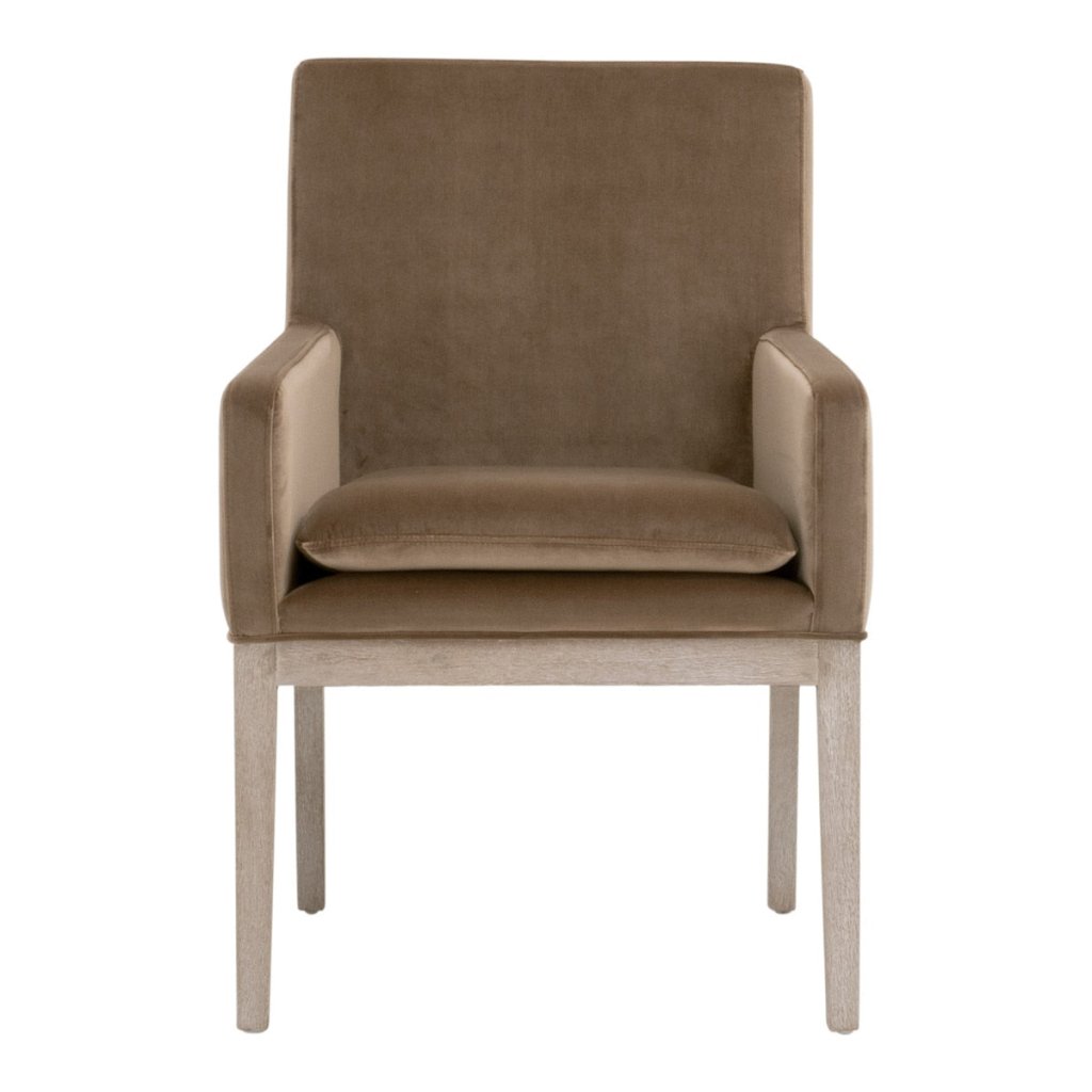 Essentials For Living Drake Cotton Brown Arm Chair