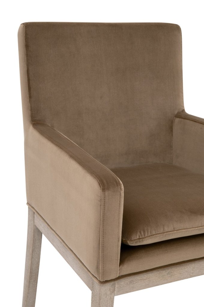 Essentials For Living Drake Cotton Brown Arm Chair