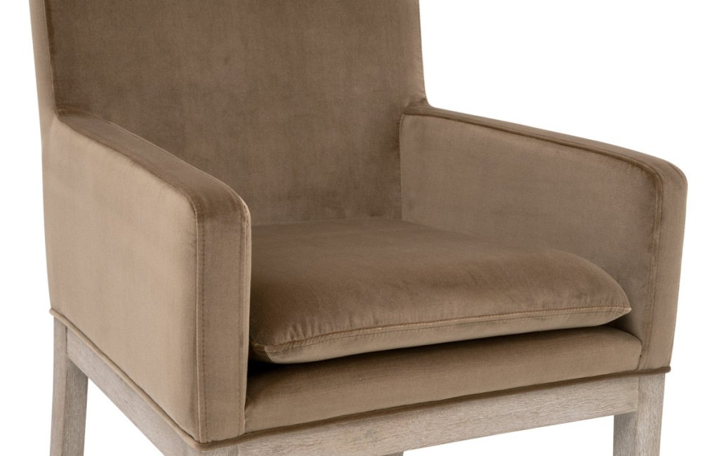 Essentials For Living Drake Cotton Brown Arm Chair
