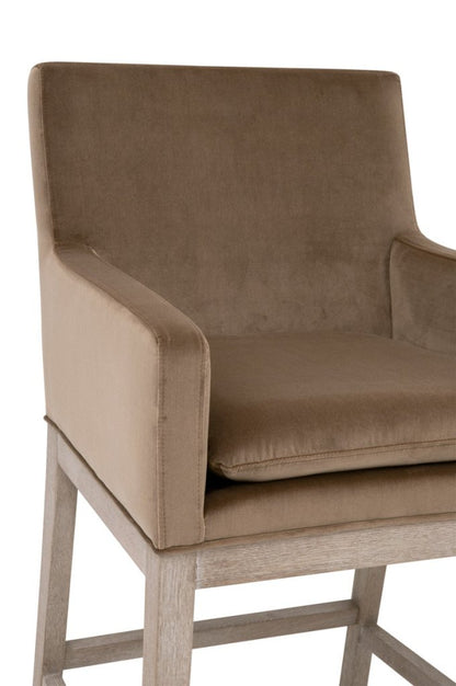 Drake Cotton Brown Counter Stool - LOOMLAN - Essentials For Living - Counter Stools