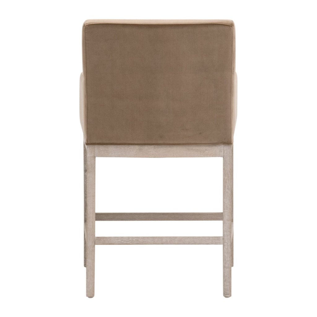 Drake Cotton Brown Counter Stool - LOOMLAN - Essentials For Living - Counter Stools