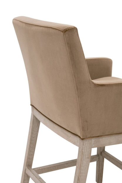 Drake Cotton Brown Counter Stool - LOOMLAN - Essentials For Living - Counter Stools