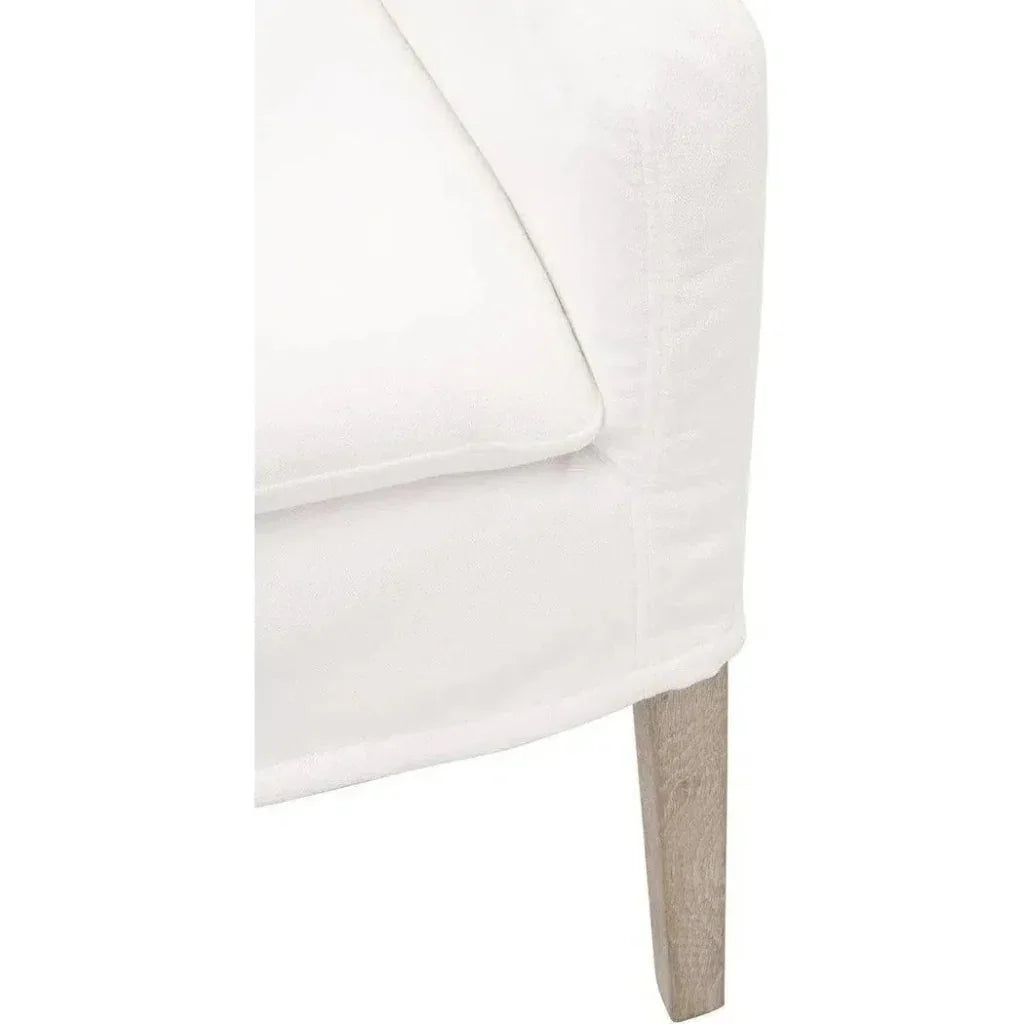 Drake Slipcover Arm Chair LiveSmart White Performance - LOOMLAN - Essentials For Living - Dining Chairs