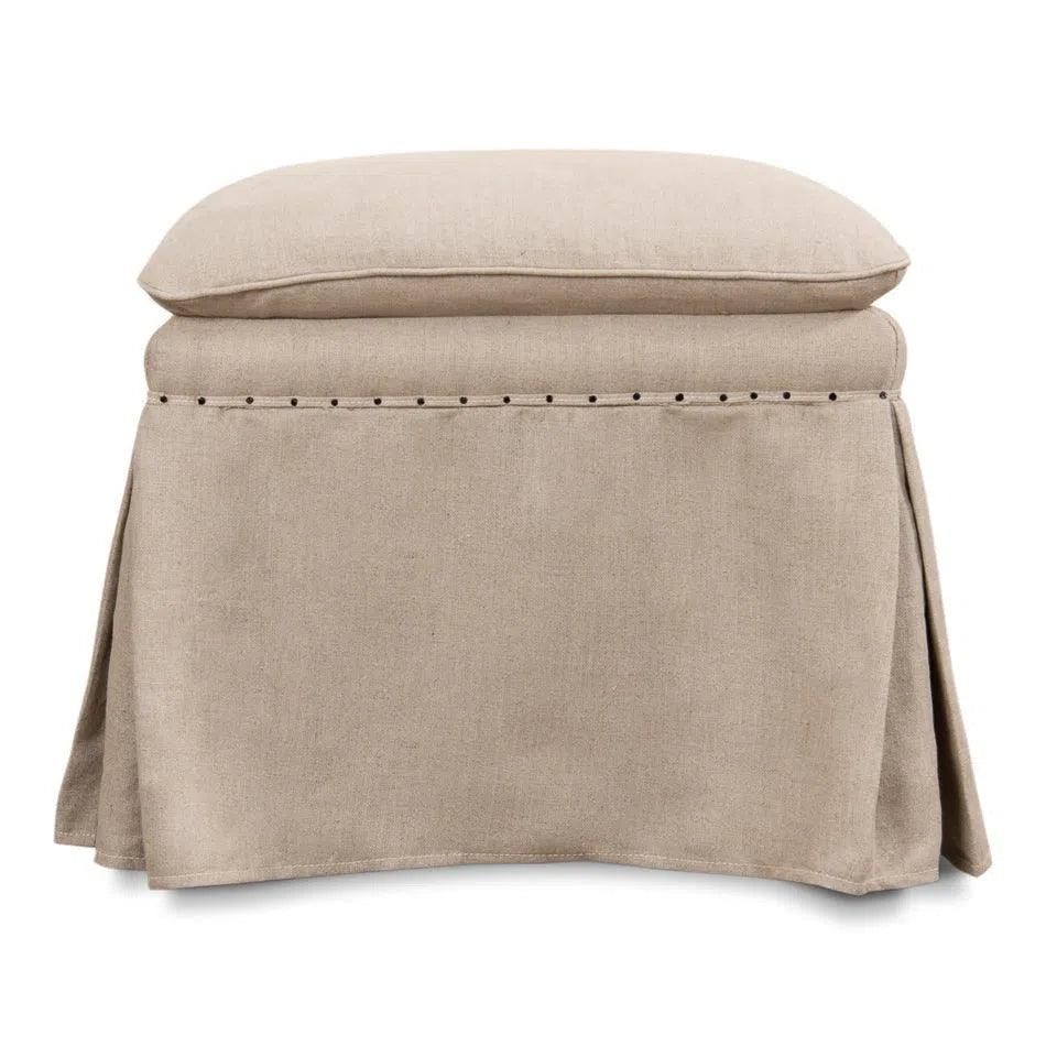 Sarreid Draped Skirted Ottoman (Set of 2)