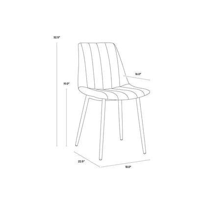 SUNPAN Drew Armless Dining Chair 2PC