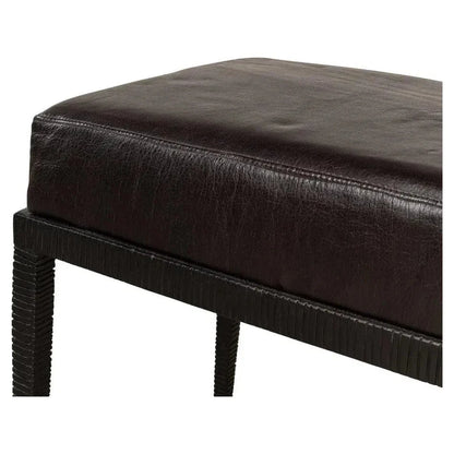 Duke Ridged Iron Bench - LOOMLAN - Sarreid - Bedroom Benches