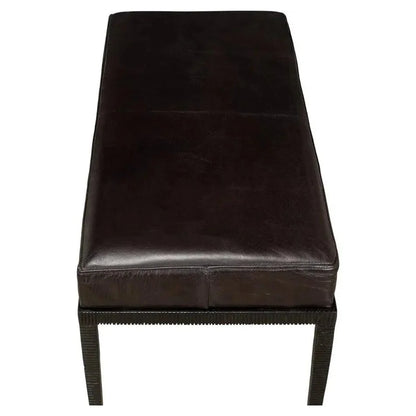 Duke Ridged Iron Bench - LOOMLAN - Sarreid - Bedroom Benches