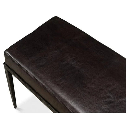 Duke Ridged Iron Bench - LOOMLAN - Sarreid - Bedroom Benches