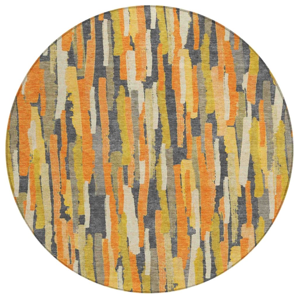 LOOMLAN Rugs Dunae Orange Washable Indoor-Outdoor Rug