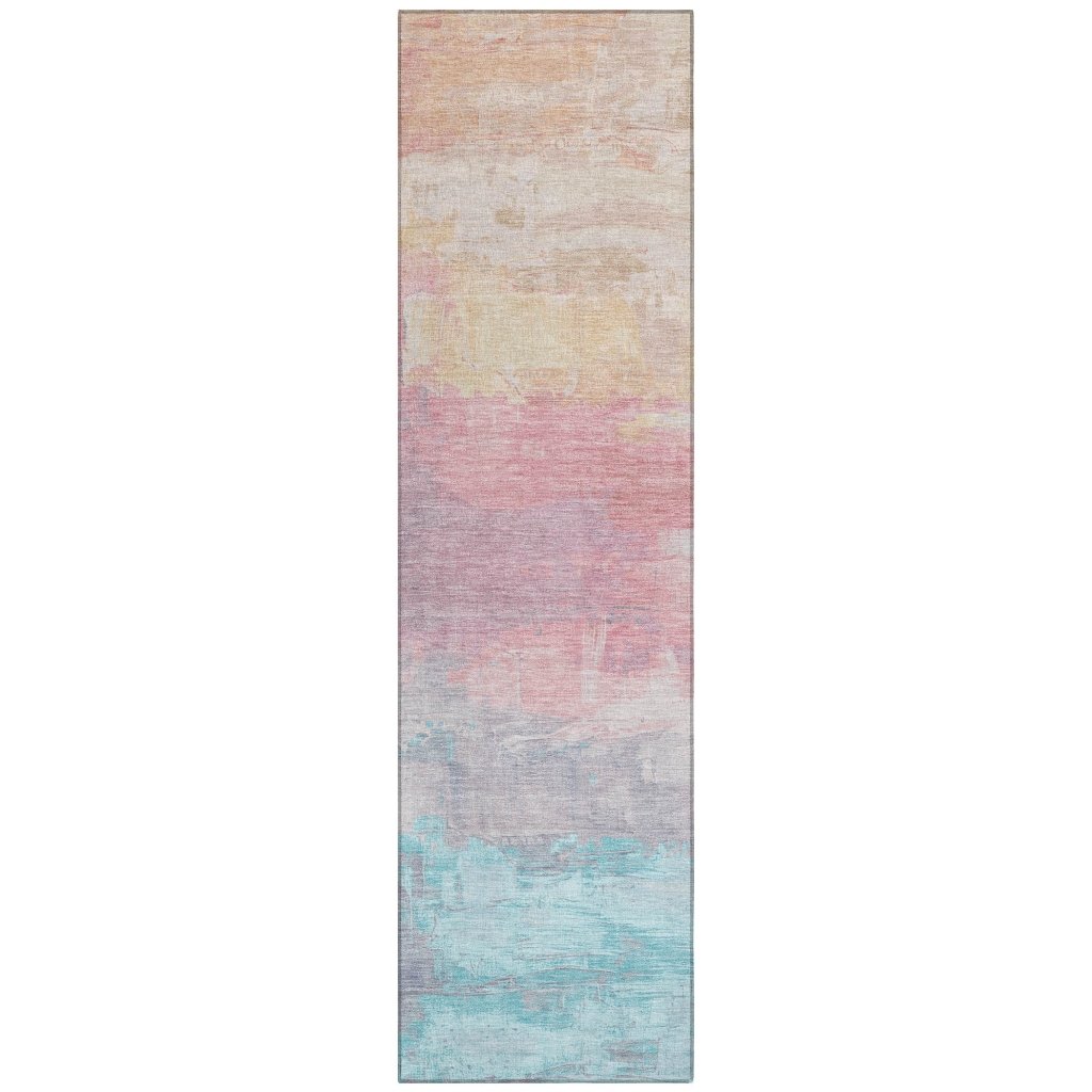 LOOMLAN Rugs Duskaria Orange Washable Indoor-Outdoor Rug