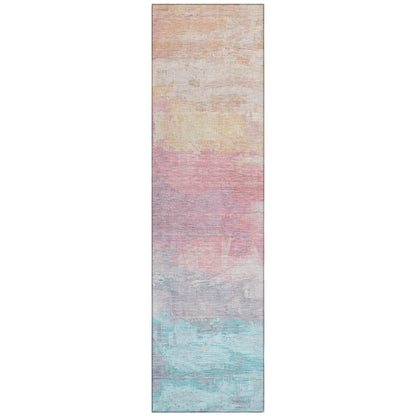 LOOMLAN Rugs Duskaria Orange Washable Indoor-Outdoor Rug