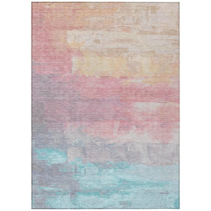 LOOMLAN Rugs Duskaria Orange Washable Indoor-Outdoor Rug