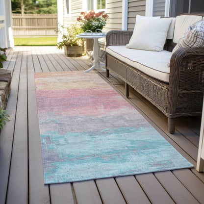 LOOMLAN Rugs Duskaria Orange Washable Indoor-Outdoor Rug
