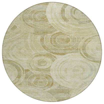 Jaelain Gold Washable Indoor-Outdoor Rug
