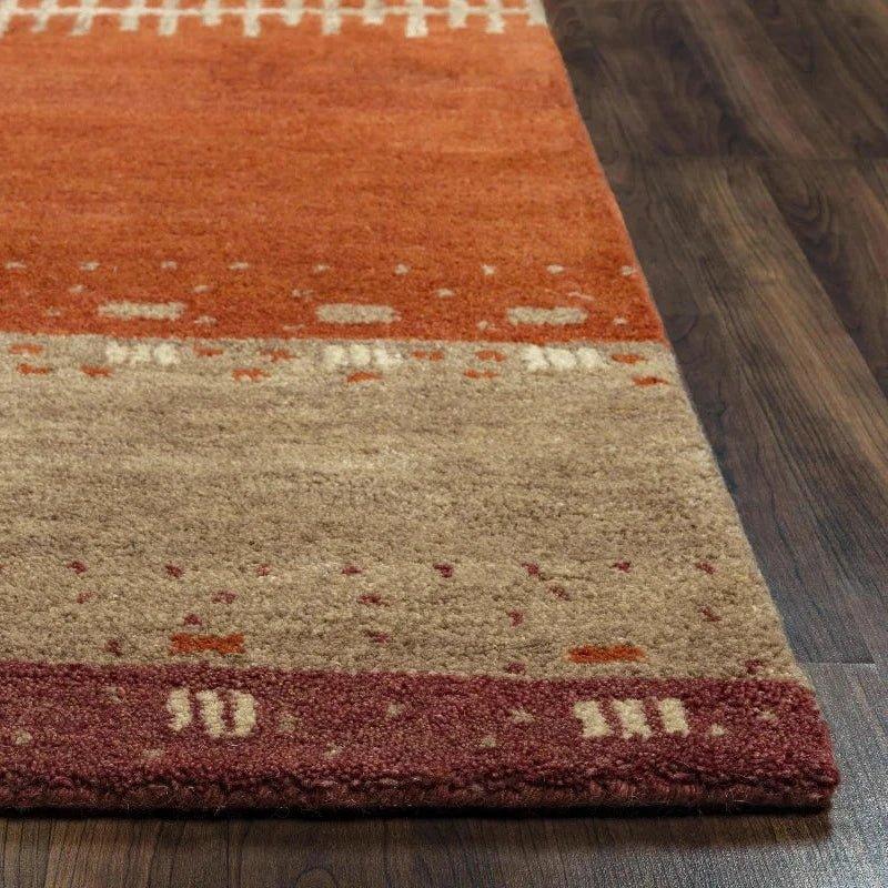 Burh Wool Red Hallway Kitchen Runner Rug -- red