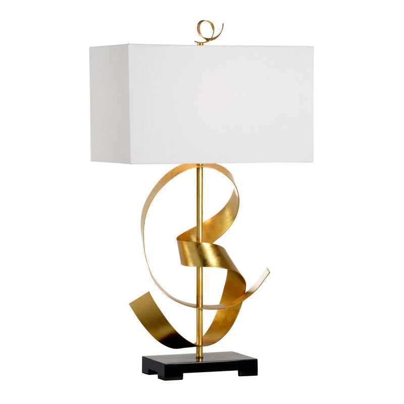 Chelsea House Ribbon Twirl Gold Spiral Design Table Lamp