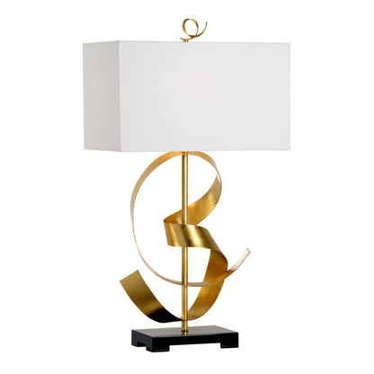 Chelsea House Ribbon Twirl Gold Spiral Design Table Lamp