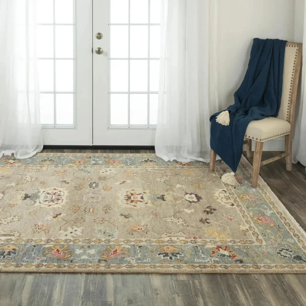Cofe Floral Beige Large Area Rugs For Living Room -- beige