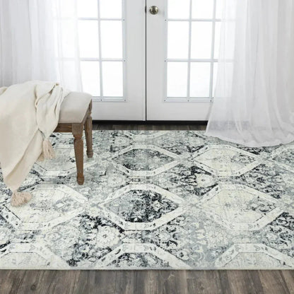 Coly Floral White Large Area Rugs For Living Room -- white