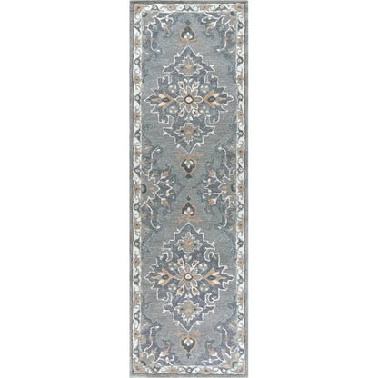 Axel Central Medallion Gray Large Area Rugs - LOOMLAN - LOOMLAN - Area Rugs