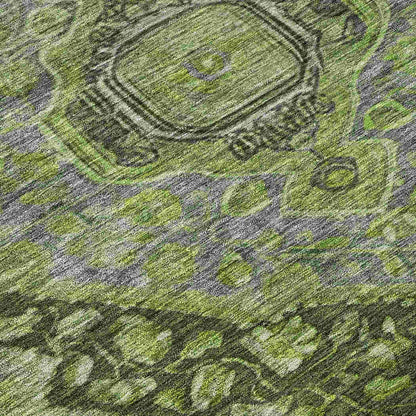 Kaelanor Green Washable Indoor-Outdoor Rug
