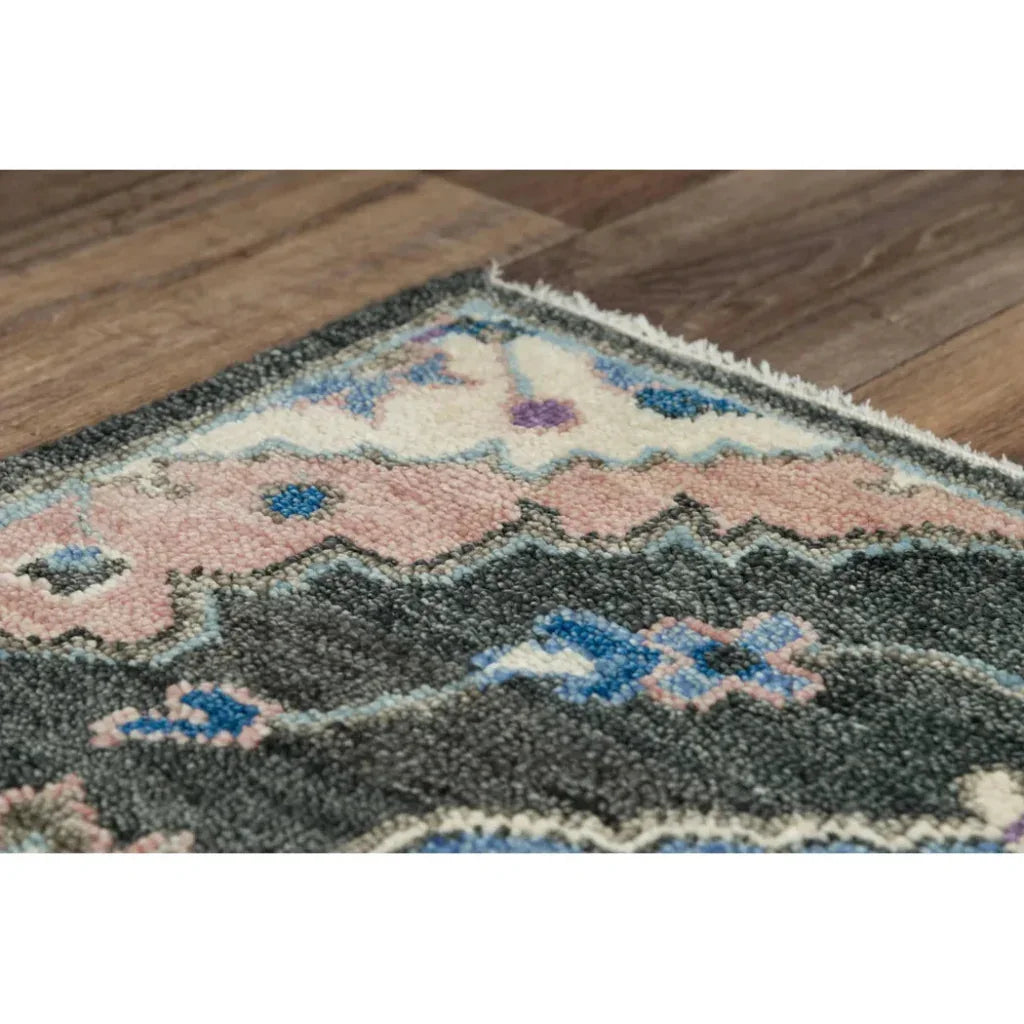 Cogo Geometric Charcoal Large Area Rugs For Living Room -- charcoal