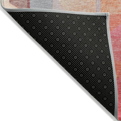 Jaelira Orange Washable Indoor-Outdoor Rug