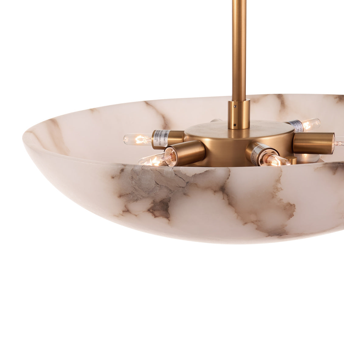 Wildwood Savino Veined Alabaster Cream Pendant
