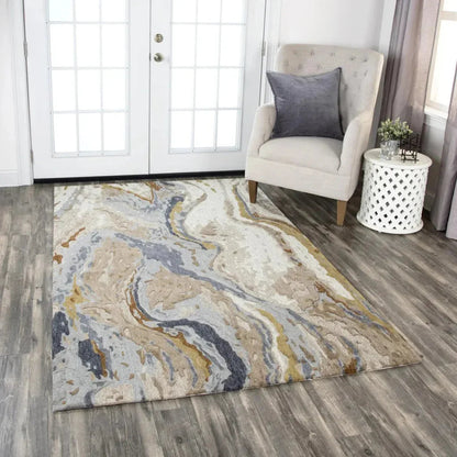 Bole Abstract Beige Large Area Rugs For Living Room -- beige