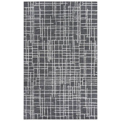 Baab Geometric Charcoal Area Rugs For Living Room