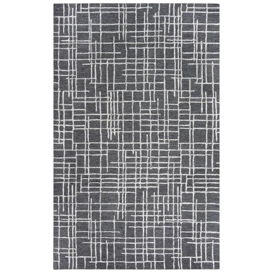 LOOMLAN Baab Geometric Charcoal Area Rugs