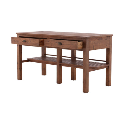 Furniture Classics Starling Two Drawers Wood Kitchen Island
