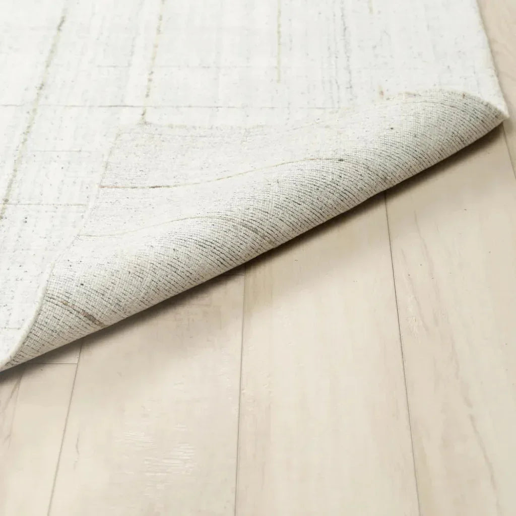 Ayur Solid Ivory Area Rugs For Living Room -- ivory